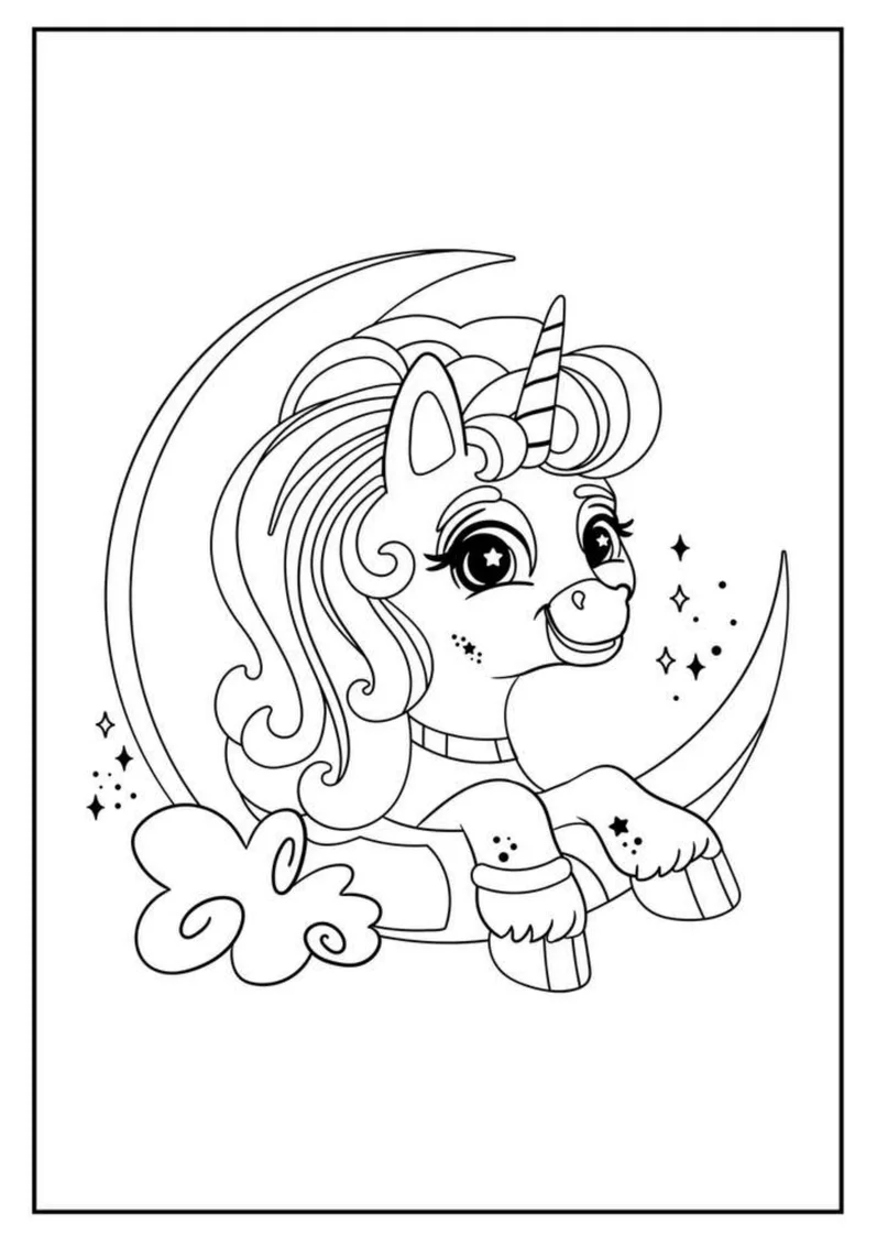 Licorne sur la lune